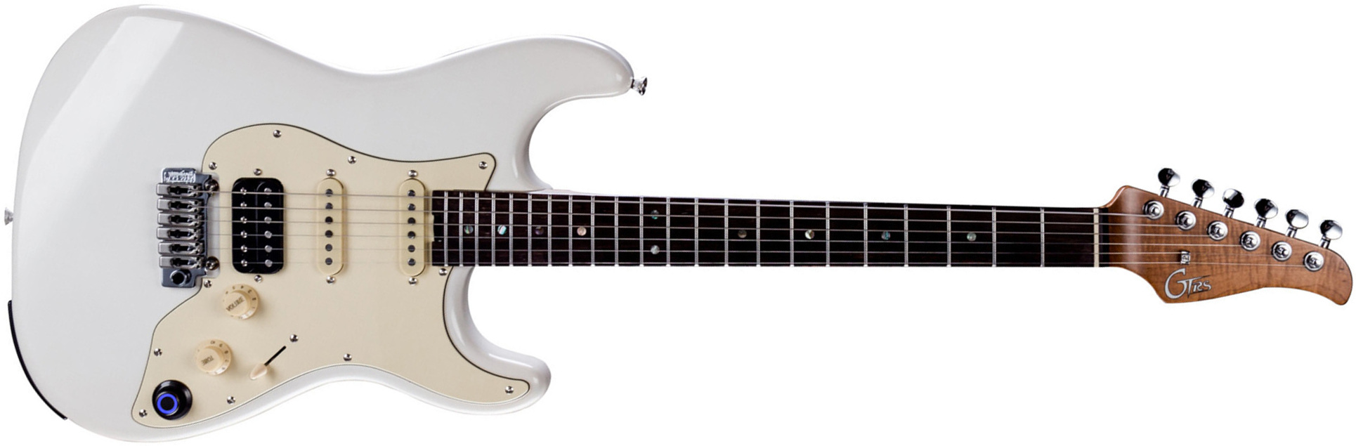 Mooer Gtrs P800 Pro Intelligent Guitar Hss Trem Rw - Olympic White - Modeling guitar - Main picture