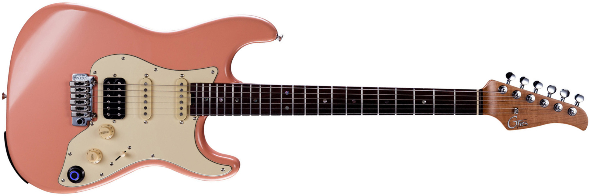 Mooer Gtrs P800 Pro Intelligent Guitar Hss Trem Rw - Flamingo Pink - Modeling guitar - Main picture
