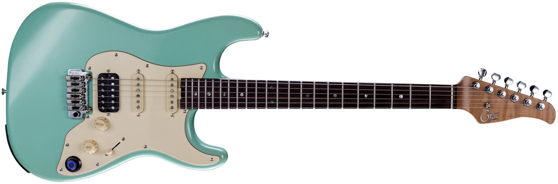 Mooer Gtrs P800 Pro Intelligent Guitar Hss Trem Rw - Mint Green - Modeling guitar - Main picture