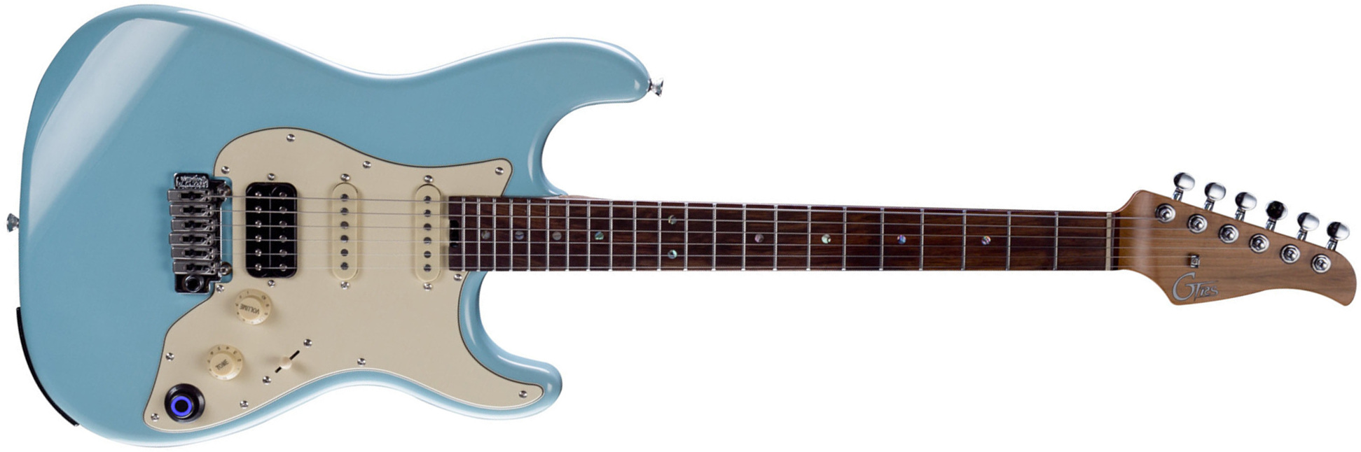 Mooer Gtrs P800 Pro Intelligent Guitar Hss Trem Rw - Tiffany Blue - Modeling guitar - Main picture