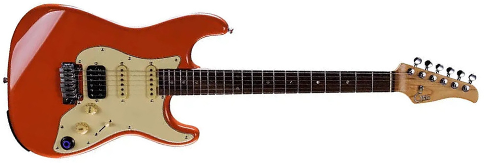 Mooer Gtrs P800 Pro Intelligent Guitar Hss Trem Rw - Fiesta Red - Modeling guitar - Main picture
