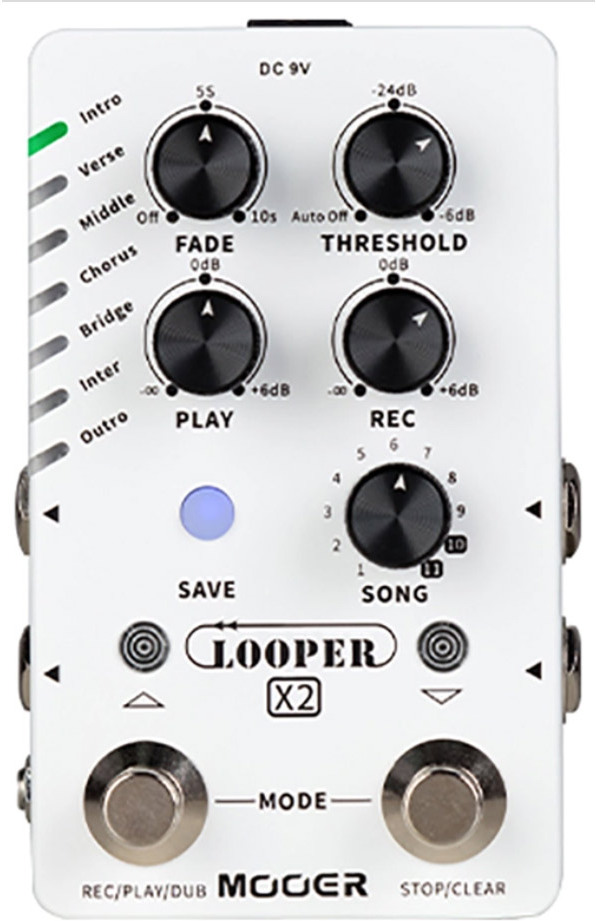 Mooer Looper X2 Stereo Pedal - Looper effect pedal - Main picture