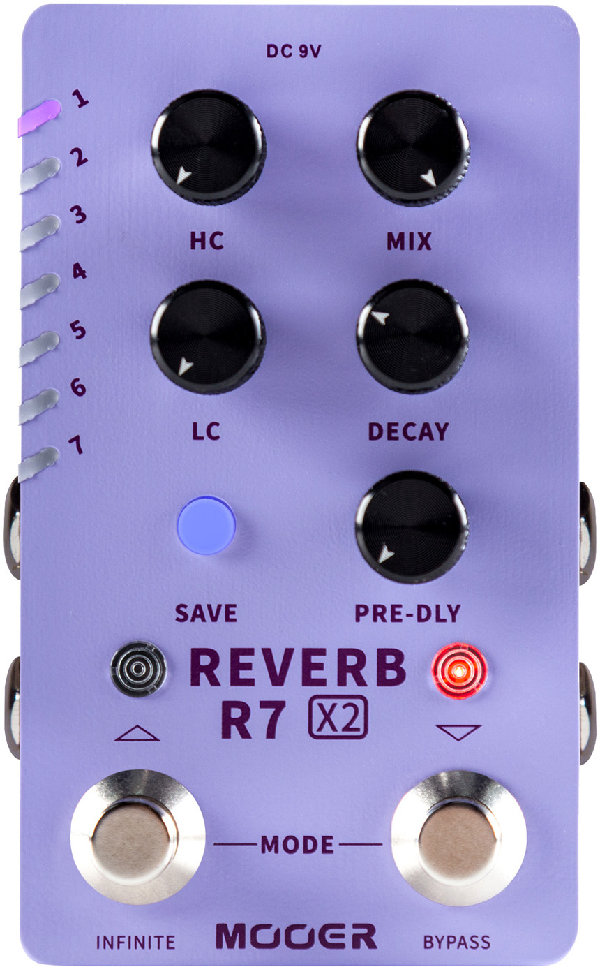 Mooer R7x2 Reverb - Reverb, delay & echo effect pedal - Main picture