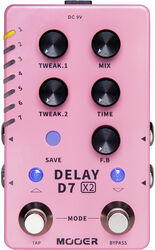 Reverb, delay & echo effect pedal Mooer D7X2 Delay