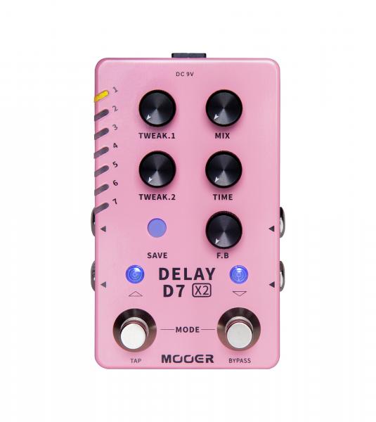 Reverb, delay & echo effect pedal Mooer D7X2 Delay