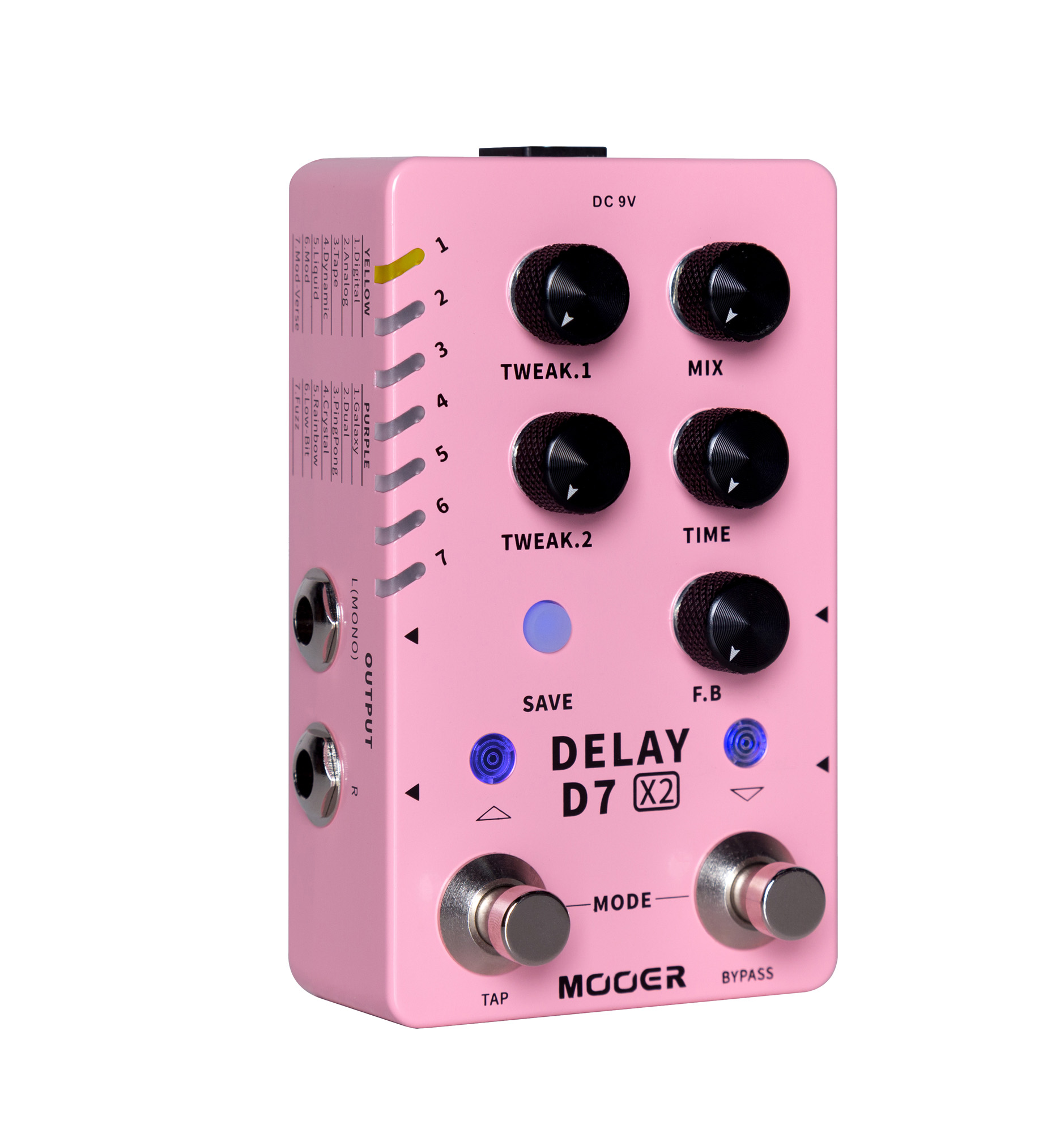 Mooer D7x2 Delay - Reverb, delay & echo effect pedal - Variation 1