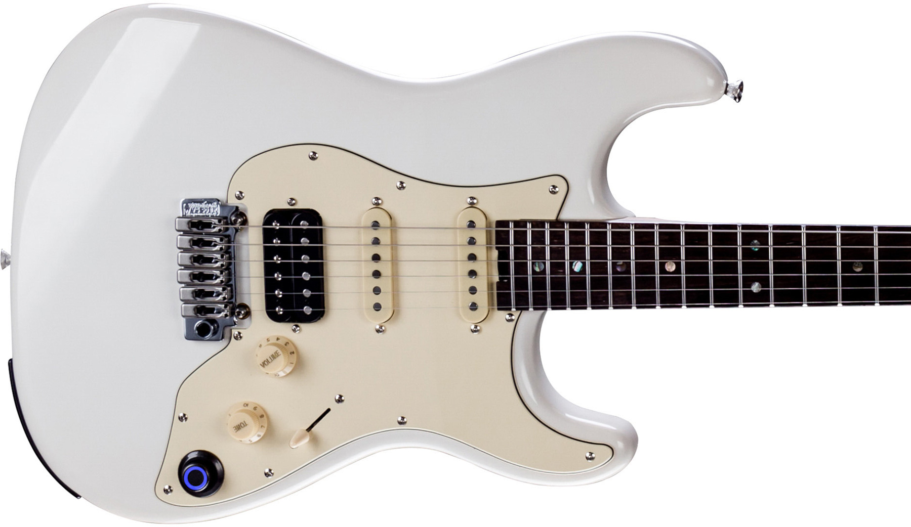 Mooer Gtrs P800 Pro Intelligent Guitar Hss Trem Rw - Olympic White - Modeling guitar - Variation 2