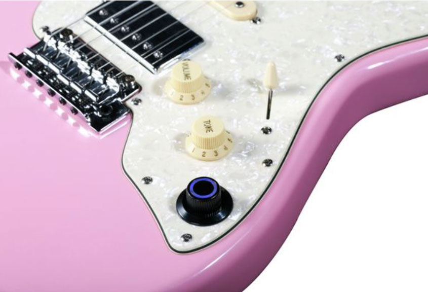Mooer Gtrs S801 Hss Trem Mn - Shell Pink - Modeling guitar - Variation 2