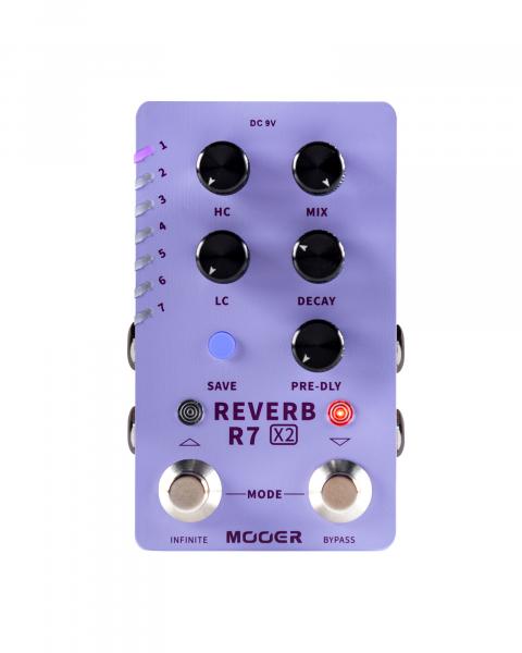 Reverb, delay & echo effect pedal Mooer R7X2 Reverb