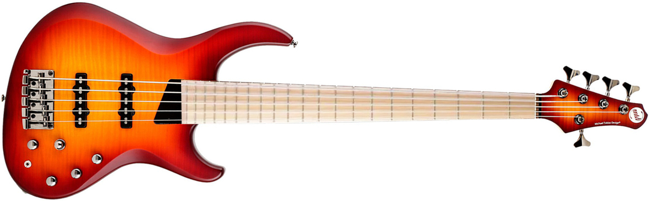 Mtd Saragota Deluxe Ksdx5mn-dcb Kingston 5c Active Lau - Deep Cherry Burst - Solid body electric bass - Main picture