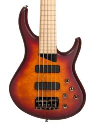 Solid body electric bass Mtd Kingston KZX5MP 5-String - Dark cherry burst