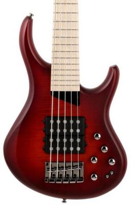 Solid body electric bass Mtd Kingston Super KSUPER5MP 5-String - Dark brown burst