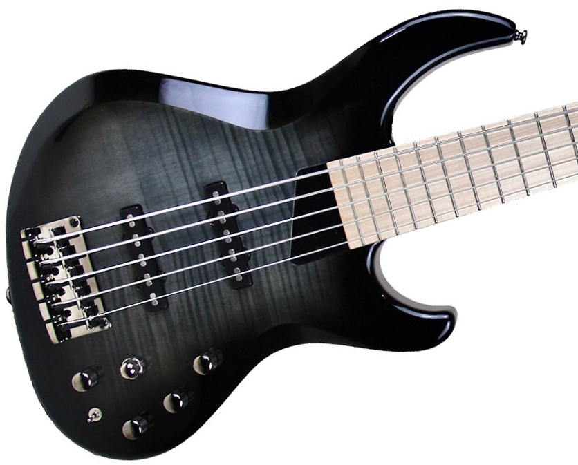 Mtd Saragota Deluxe Ksdx5mn-bbt Kingston 5c Active Mn - Black Burst - Solid body electric bass - Variation 1