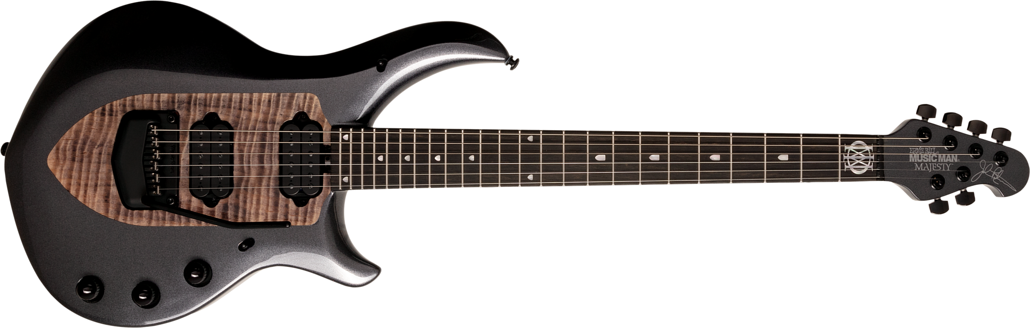 Music Man John Petrucci Majesty 6 Signature 2h Dimarzio Piezo Trem - Smoked Pearl - Metal electric guitar - Main picture