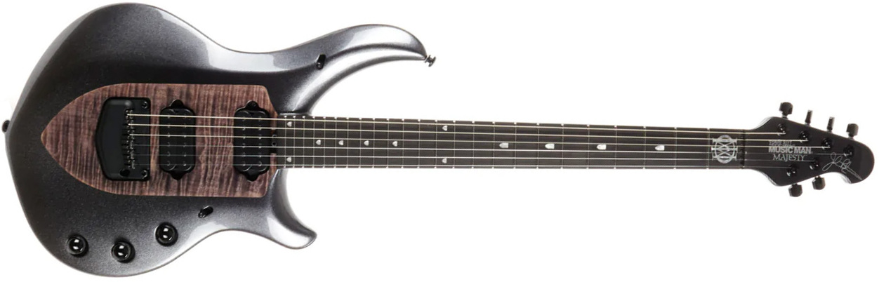 Music Man John Petrucci Majesty 6 Signature 2h Dimarzio Piezo Trem Eb - Smoked Pearl - Metal electric guitar - Main picture