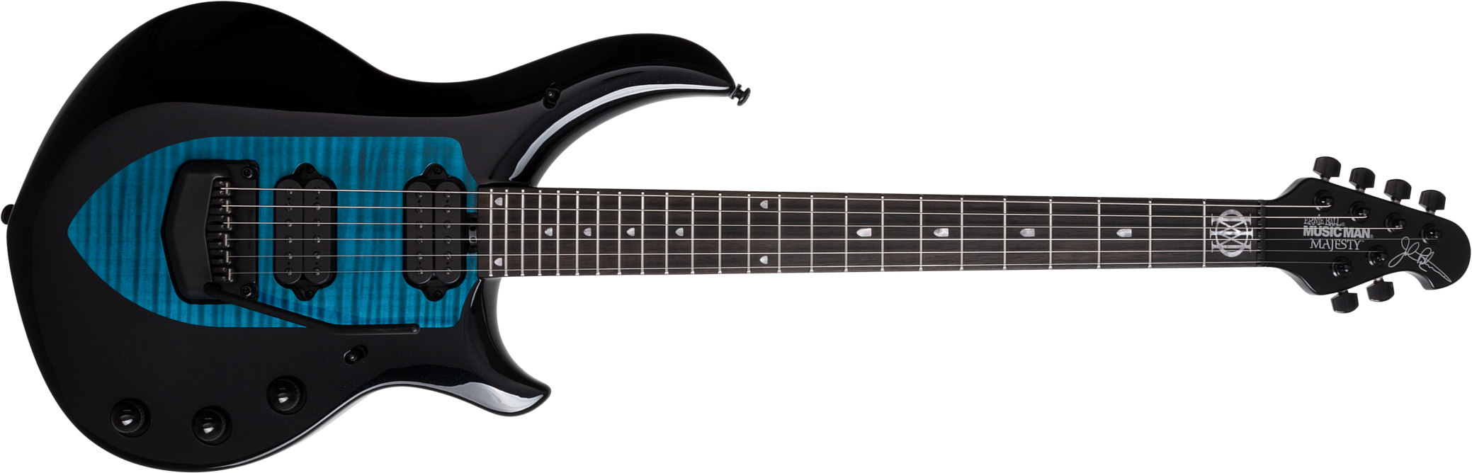 Music Man John Petrucci Majesty 6 Signature 2h Dimarzio Piezo Trem Eb - Okelani Blue - Metal electric guitar - Main picture