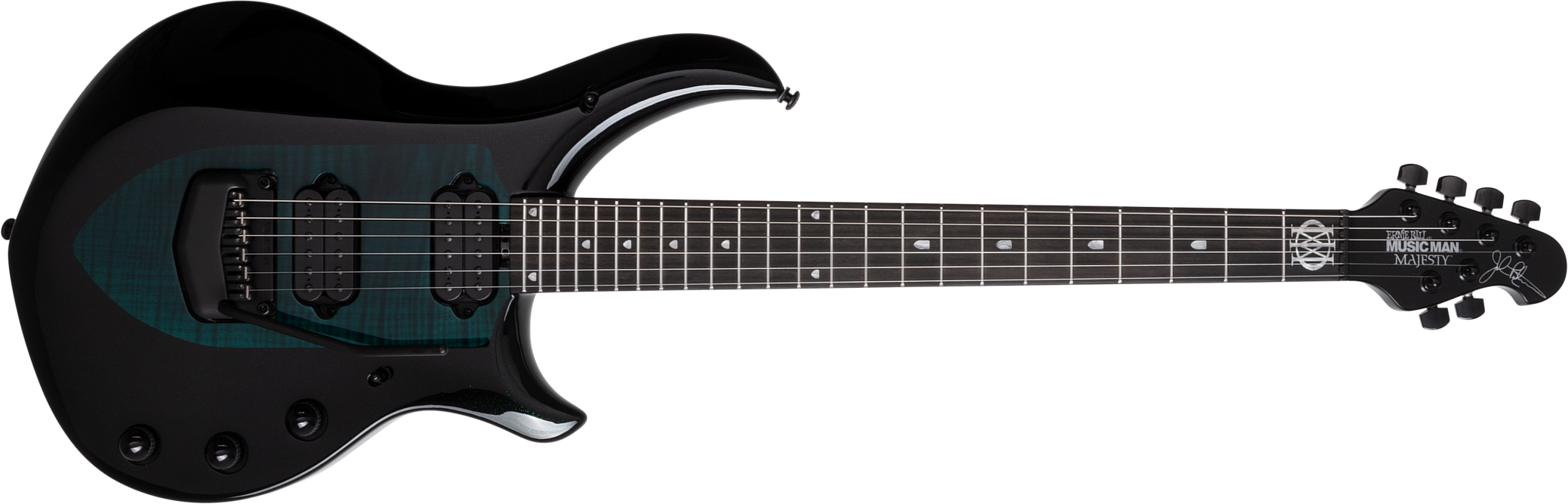 Music Man John Petrucci Majesty 6 Signature 2h Dimarzio Piezo Trem Eb - Emerald Sky - Signature electric guitar - Main picture