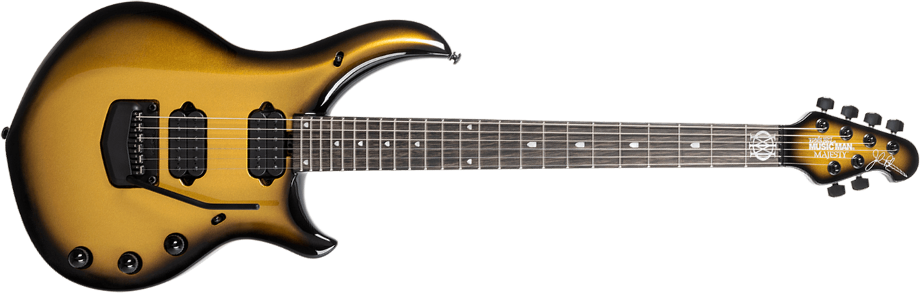 Music Man John Petrucci Majesty 6 Signature 2h Dimarzio Piezo Trem Eb +etui - Gold Eclipse - Signature electric guitar - Main picture