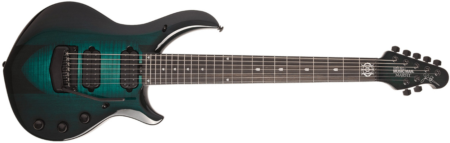 Music Man John Petrucci Majesty 7c Signature 2h Dimarzio Piezo Trem Eb - Enchanted Forest - 7 string electric guitar - Main picture