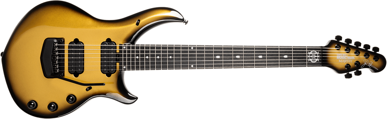 Music Man John Petrucci Majesty 7c Signature 2h Dimarzio Piezo Trem Eb +etui - Gold Eclipse - Signature electric guitar - Main picture
