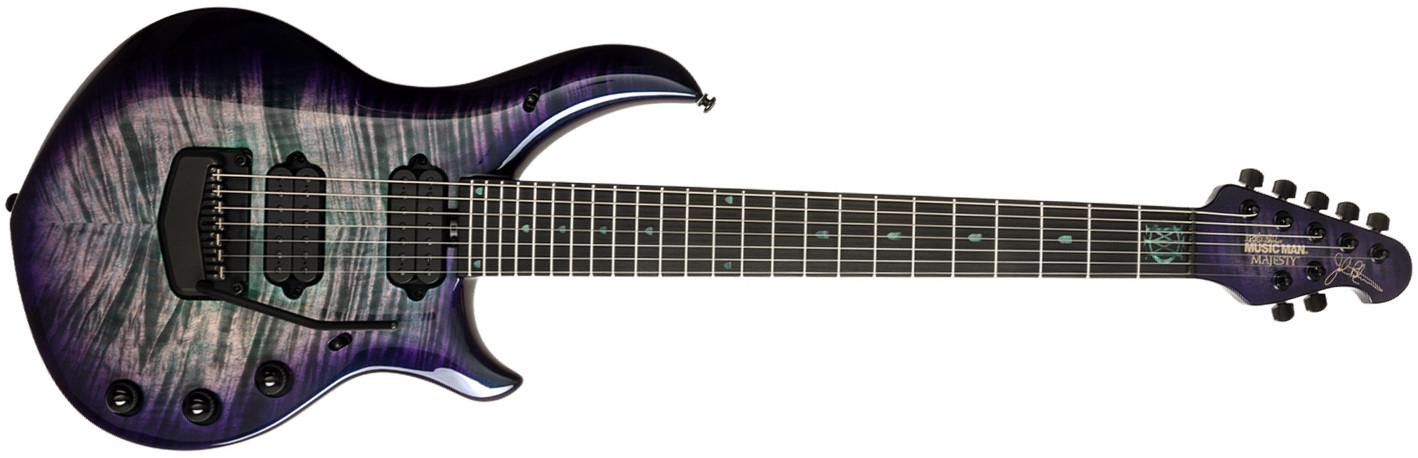 Music Man John Petrucci Majesty Maple Top 7 Signature 2h Dimarzio Piezo Trem Eb - Crystal Amethyst - 7 string electric guitar - Main picture