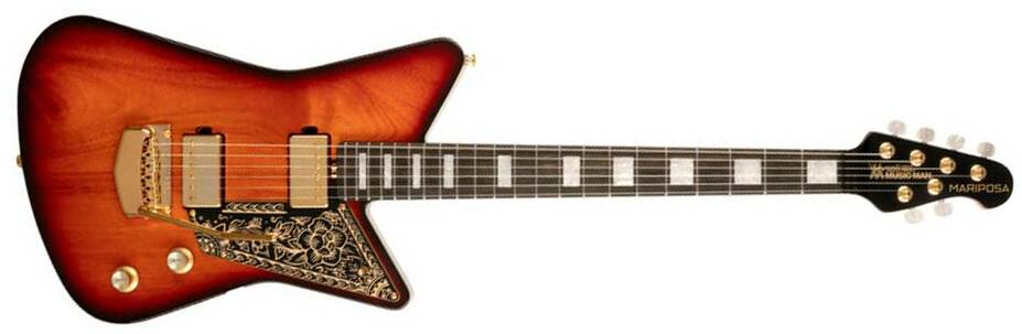 Music Man Mariposa Hh Usa 2h Trem Eb - Sahara Sunset - Retro rock electric guitar - Main picture