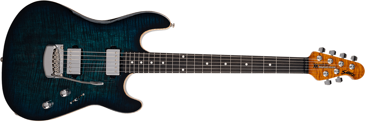 Music Man Sabre Usa 2h Trem Eb - Deep Blue Burst - Str shape electric guitar - Main picture