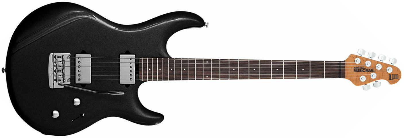 Music Man Steve Lukather Luke Iii 3 Hh Signature Trem Rw - Black - Str shape electric guitar - Main picture