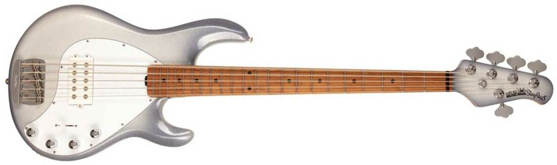 Music Man Stingray Special H 5c Active Mn +housse - Snowy Night - Solid body electric bass - Main picture