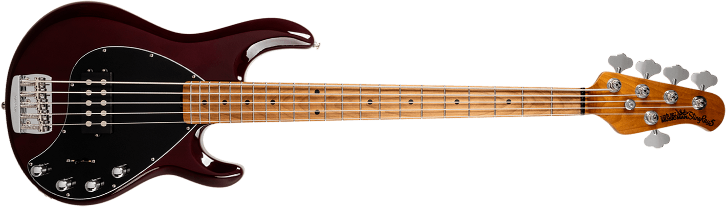 Music Man Stingray Special H 5c Active Mn +housse - Translucent Oxblood - Solid body electric bass - Main picture