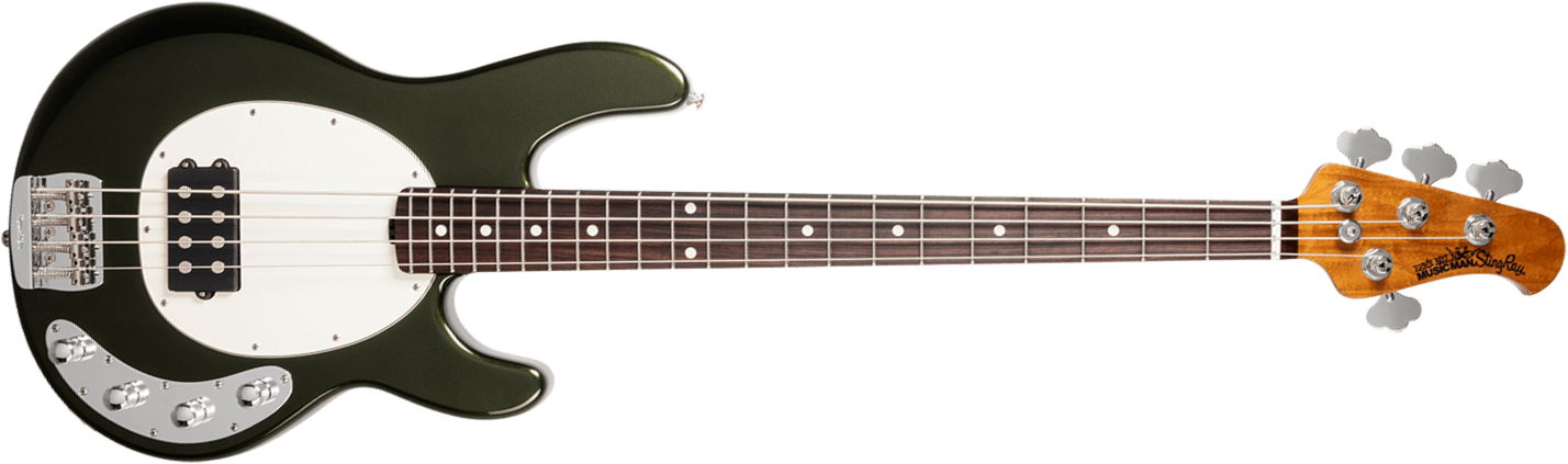 Music Man Stingray Special H Active Rw +housse - Fallout Green - Solid body electric bass - Main picture