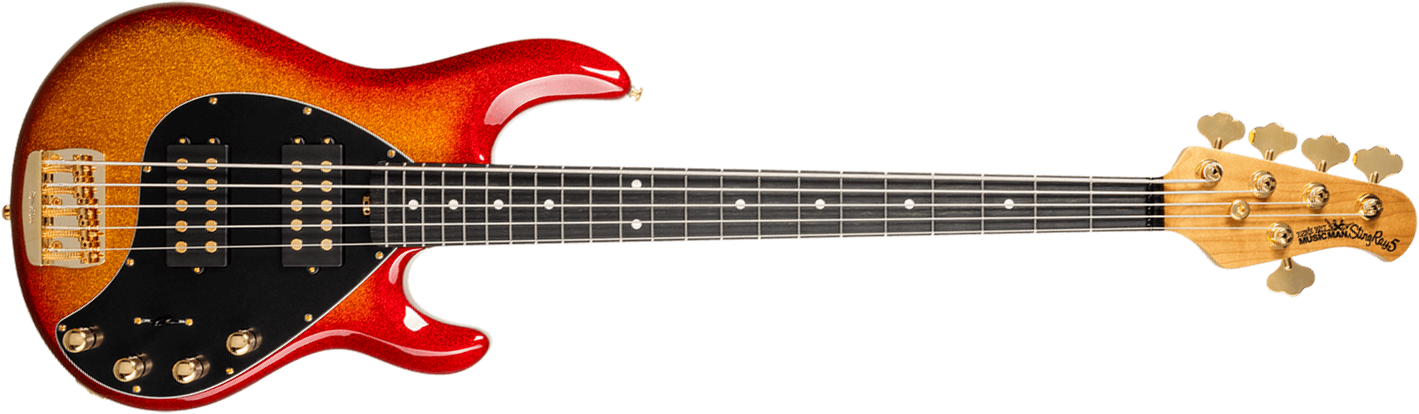 Music Man Stingray Special Hh 5c Active Eb +housse - Cherry Punch - Solid body electric bass - Main picture