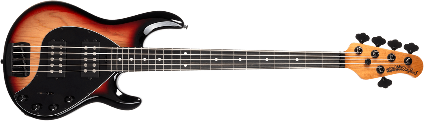 Music Man Stingray Special Hh 5c Active Eb +housse - Faded Vintage Sunburst - Solid body electric bass - Main picture