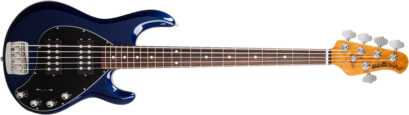 Music Man Stingray Special Hh 5c Active Rw +housse - Butane Blue - Solid body electric bass - Main picture