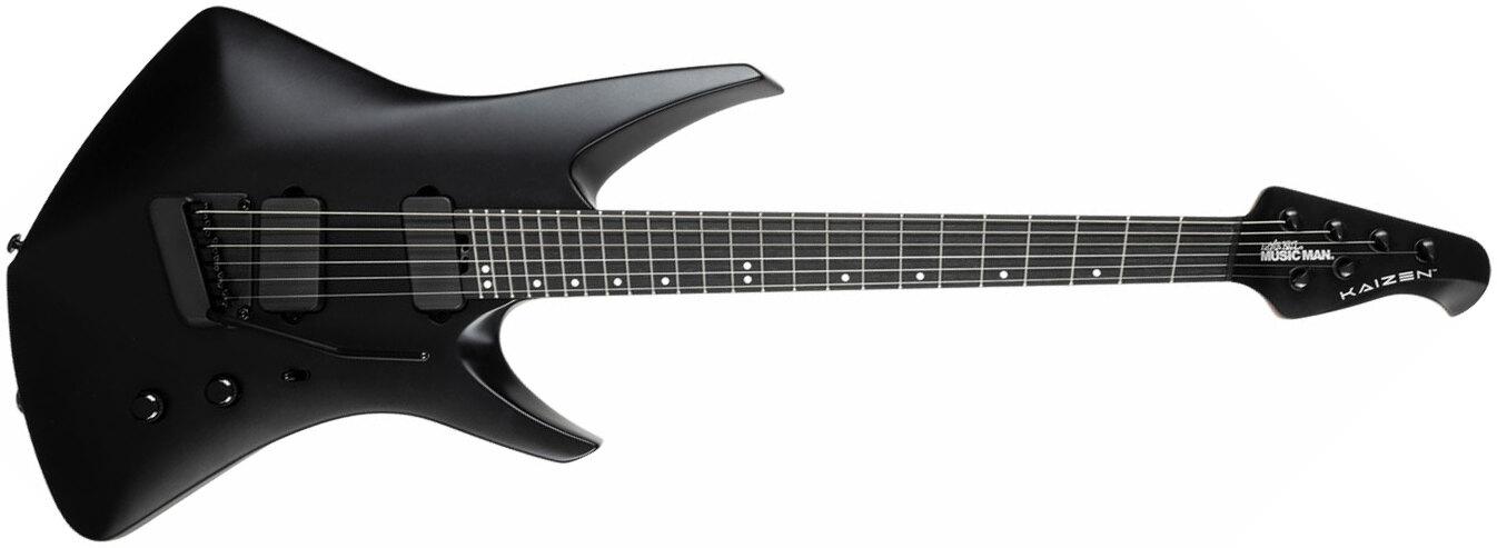 Music Man Tosin Abasi Kaizen 6c Signature Multiscale 2h Trem Eb - Apollo Black - Multi-Scale Guitar - Main picture