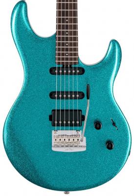 Solid body electric guitar Music man Steve Lukather Luke III HSS - Ocean sparkle