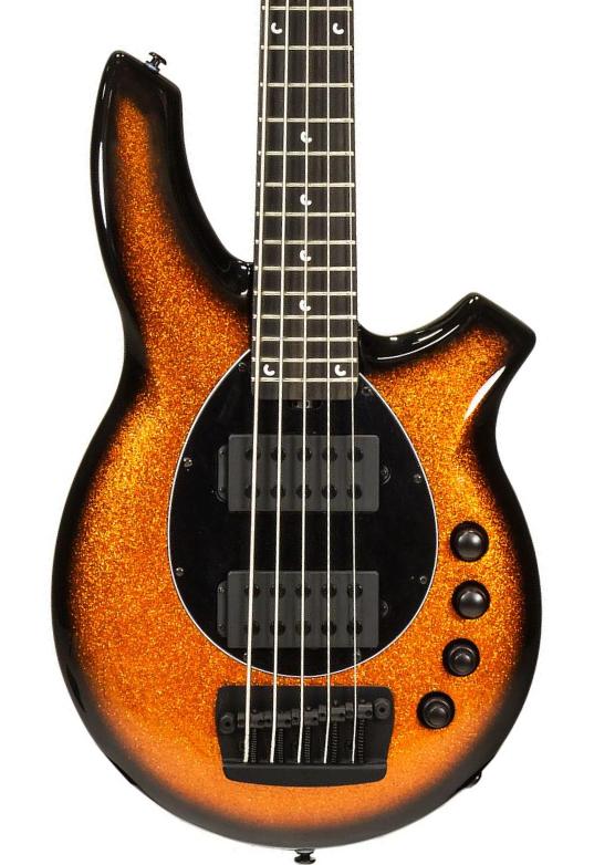 Solid body electric bass Music man Bongo 5-String - Harvest Orange