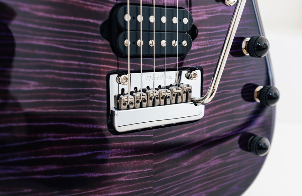 Music Man John Petrucci Jp15 Signature 2h Dimarzio Piezo Trem Mn +housse - Purple Nebula Flame Top - Metal electric guitar - Variation 3