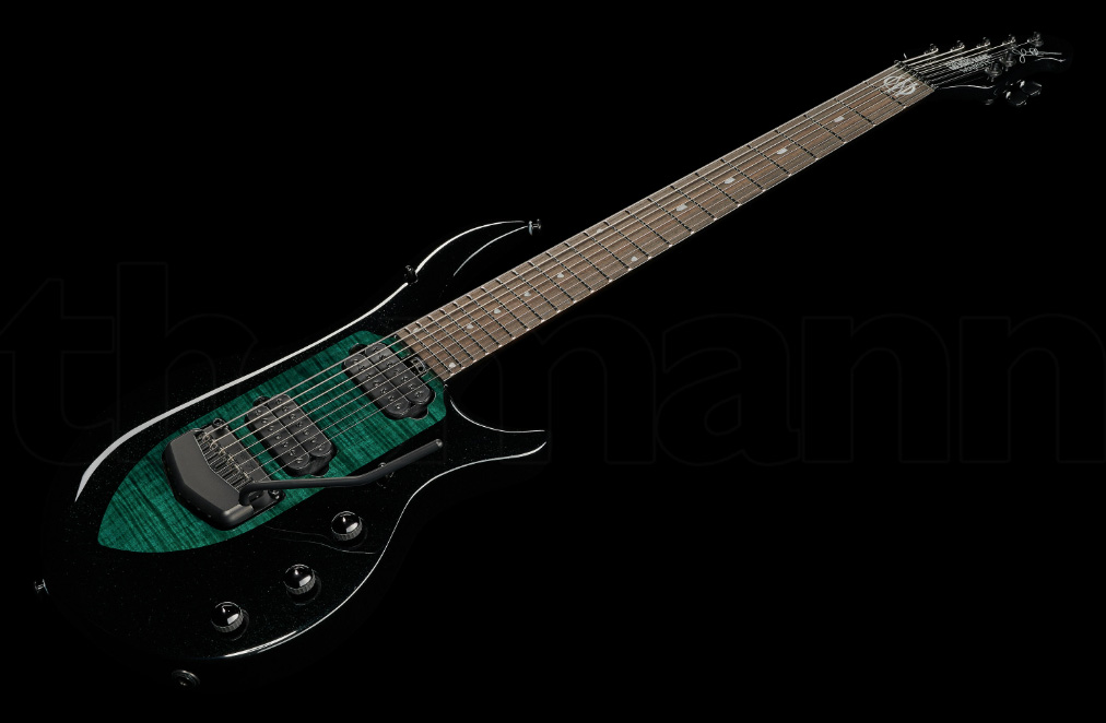 Music Man John Petrucci Majesty 7 Signature 2h Dimarzio Piezo Trem Eb - Emerald Sky - 7 string electric guitar - Variation 2