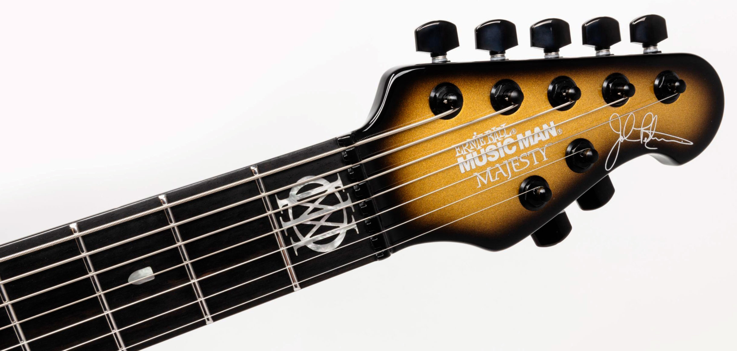 Music Man John Petrucci Majesty 7c Signature 2h Dimarzio Piezo Trem Eb +etui - Gold Eclipse - Signature electric guitar - Variation 8