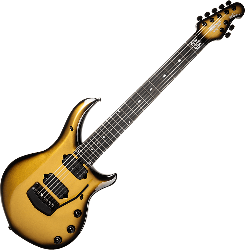 Music Man John Petrucci Majesty 7c Signature 2h Dimarzio Piezo Trem Eb +etui - Gold Eclipse - Signature electric guitar - Variation 1