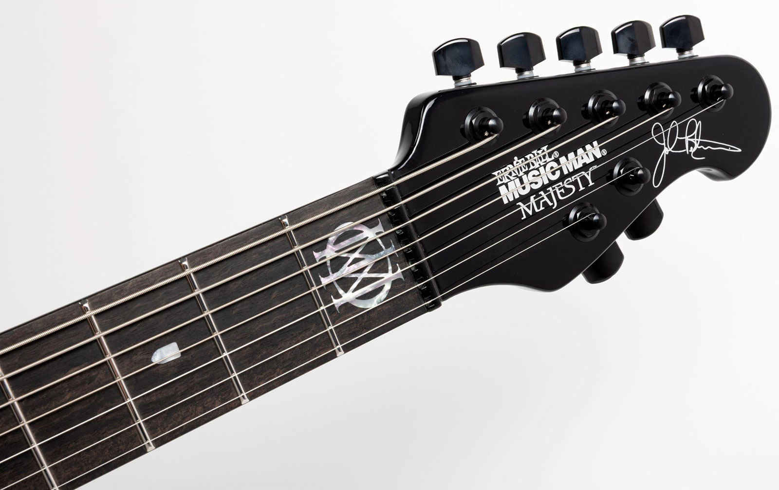 Music Man John Petrucci Majesty 7c Signature 2h Dimarzio Piezo Trem Eb +etui - Dark Side - Signature electric guitar - Variation 4