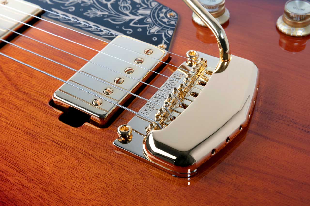 Music Man Mariposa Hh Usa 2h Trem Eb - Sahara Sunset - Retro rock electric guitar - Variation 3