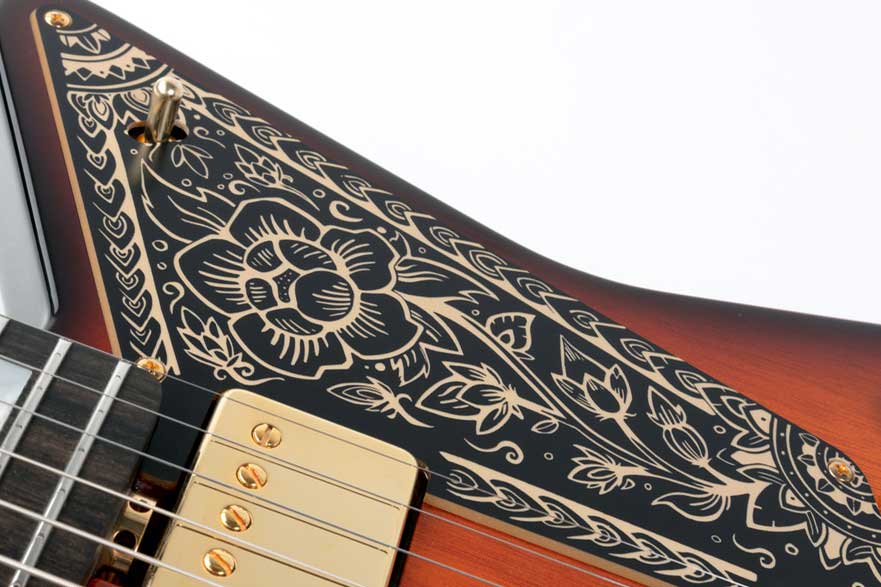 Music Man Mariposa Hh Usa 2h Trem Eb - Sahara Sunset - Retro rock electric guitar - Variation 4