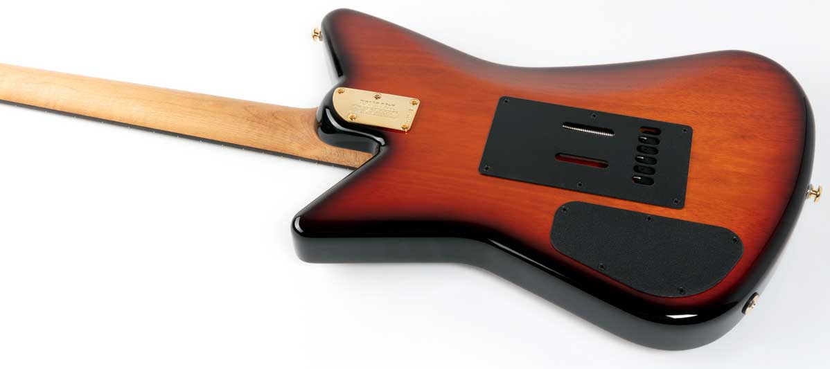 Music Man Mariposa Hh Usa 2h Trem Eb - Sahara Sunset - Retro rock electric guitar - Variation 5