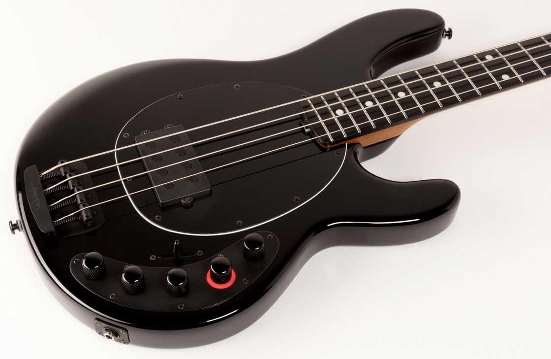 Music Man Stingray Darkray H Active Eb +housse - Obsidian Black - Solid body electric bass - Variation 2