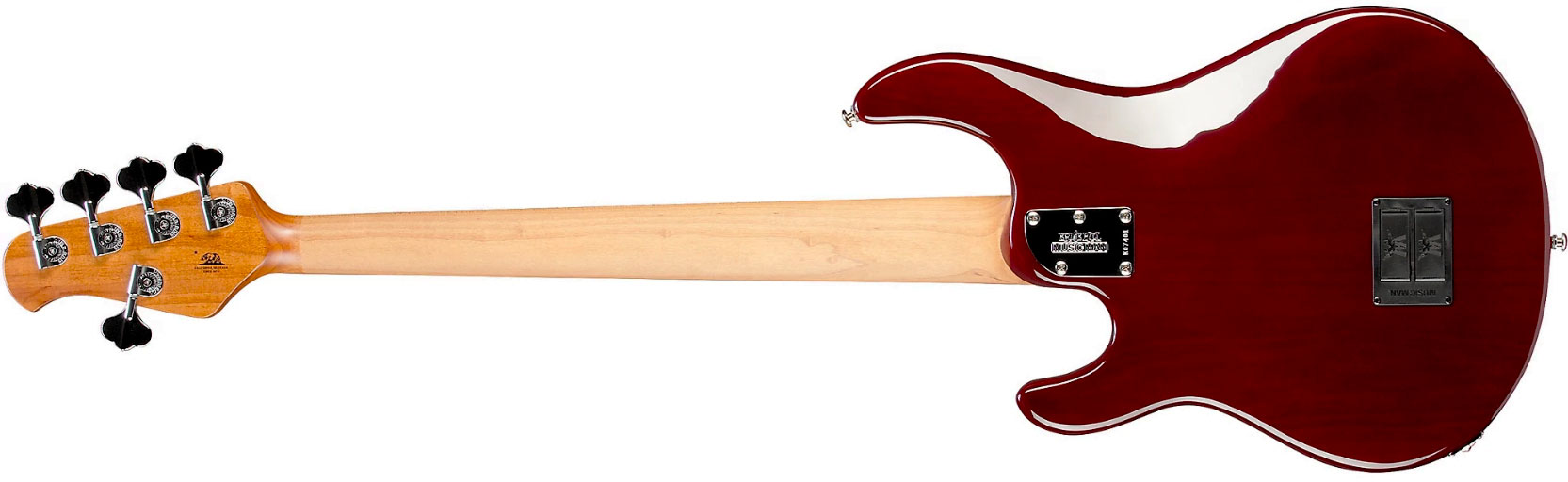 Music Man Stingray Special H 5c Active Mn +housse - Translucent Oxblood - Solid body electric bass - Variation 1