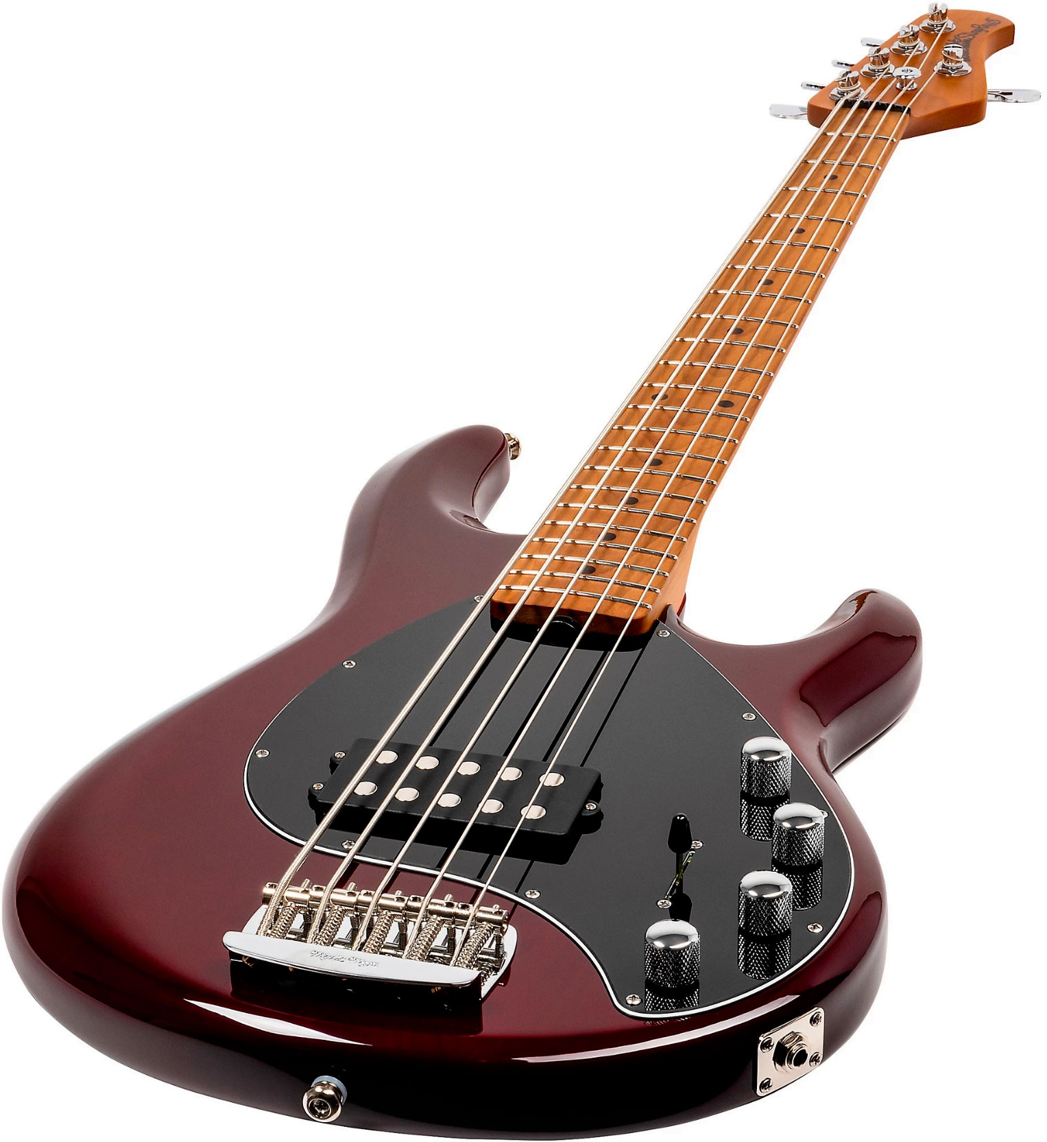 Music Man Stingray Special H 5c Active Mn +housse - Translucent Oxblood - Solid body electric bass - Variation 2