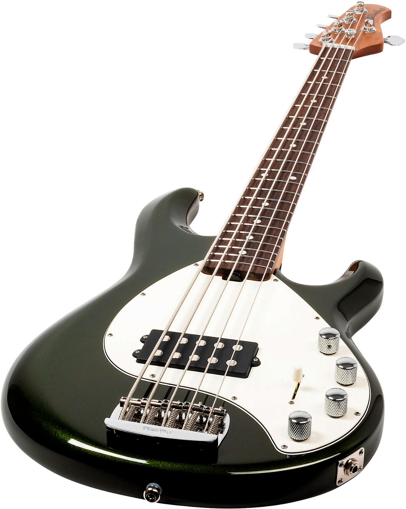 Music Man Stingray Special H 5c Active Rw +housse - Fallout Green - Solid body electric bass - Variation 2