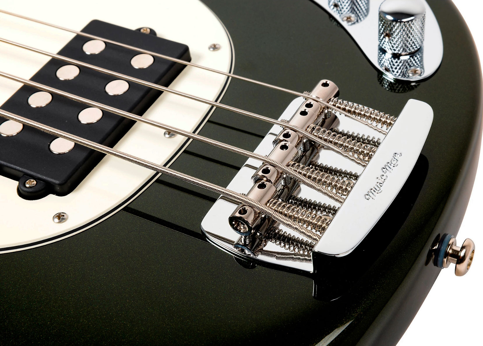 Music Man Stingray Special H Active Rw +housse - Fallout Green - Solid body electric bass - Variation 4